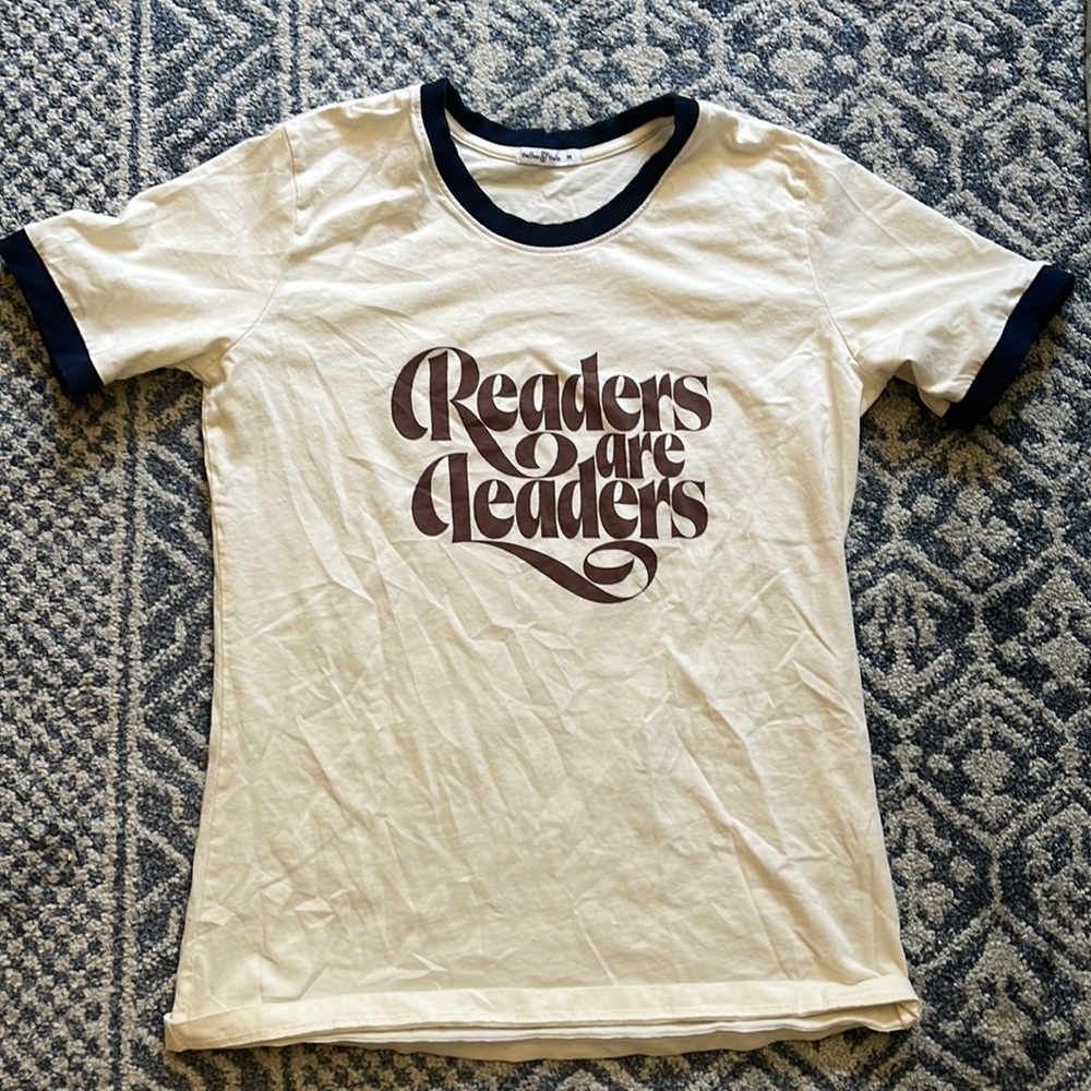 The Bee and the Fox Readers are Leaders ringer tee